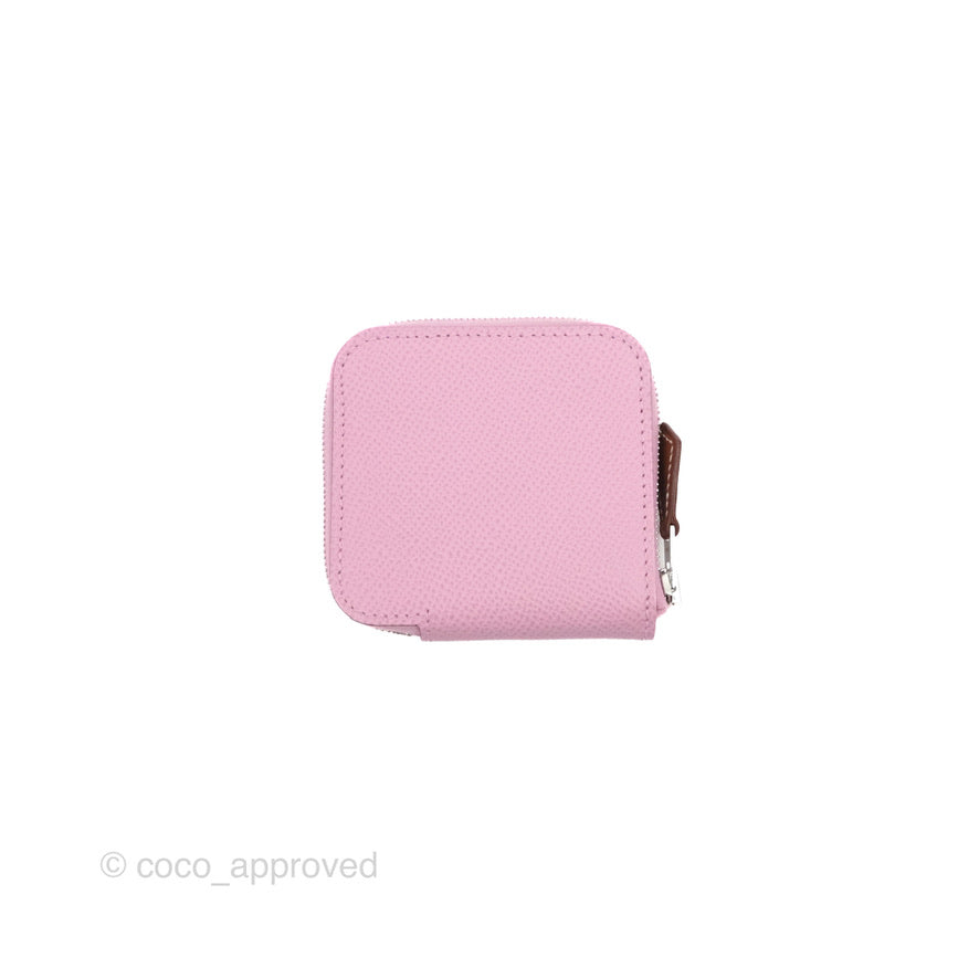 Hermès Silk In Compact Wallet Pink Epsom
