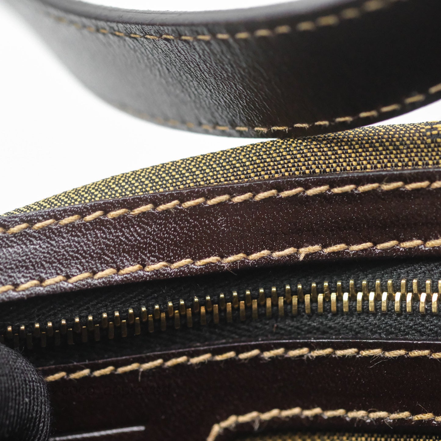 Fendi Vintage Zucca Hobo Shoulder Bag Brown