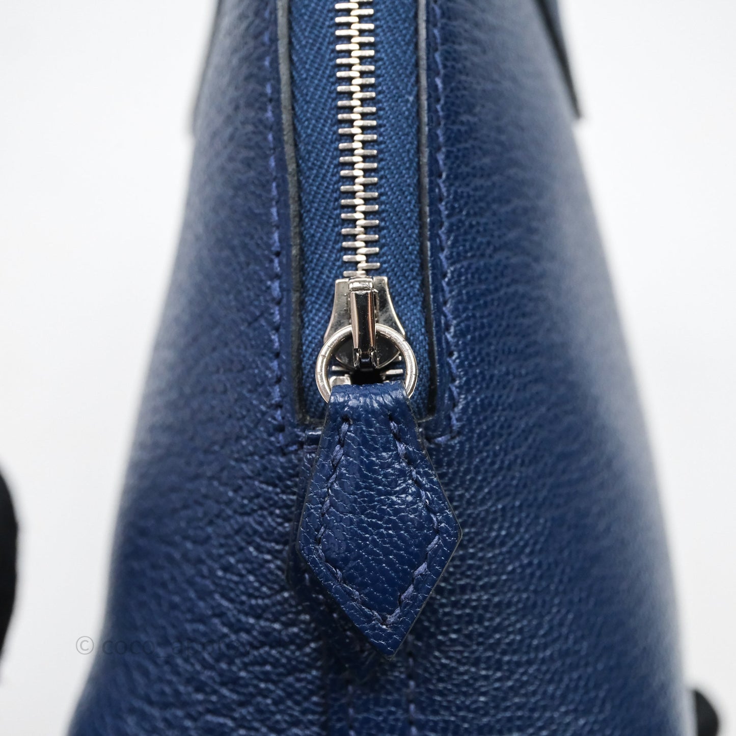 Hermès Bolide Mini 1923 Bleu Chèvre Mysore Palladium Hardware