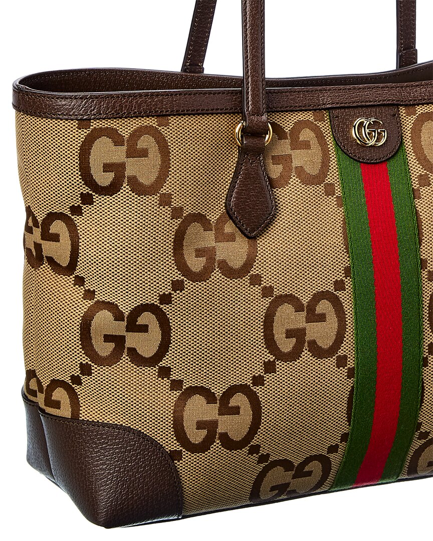 Luxury Gucci Trending 2025 Ophidia Medium Jumbo GG Canvas & Leather Tote