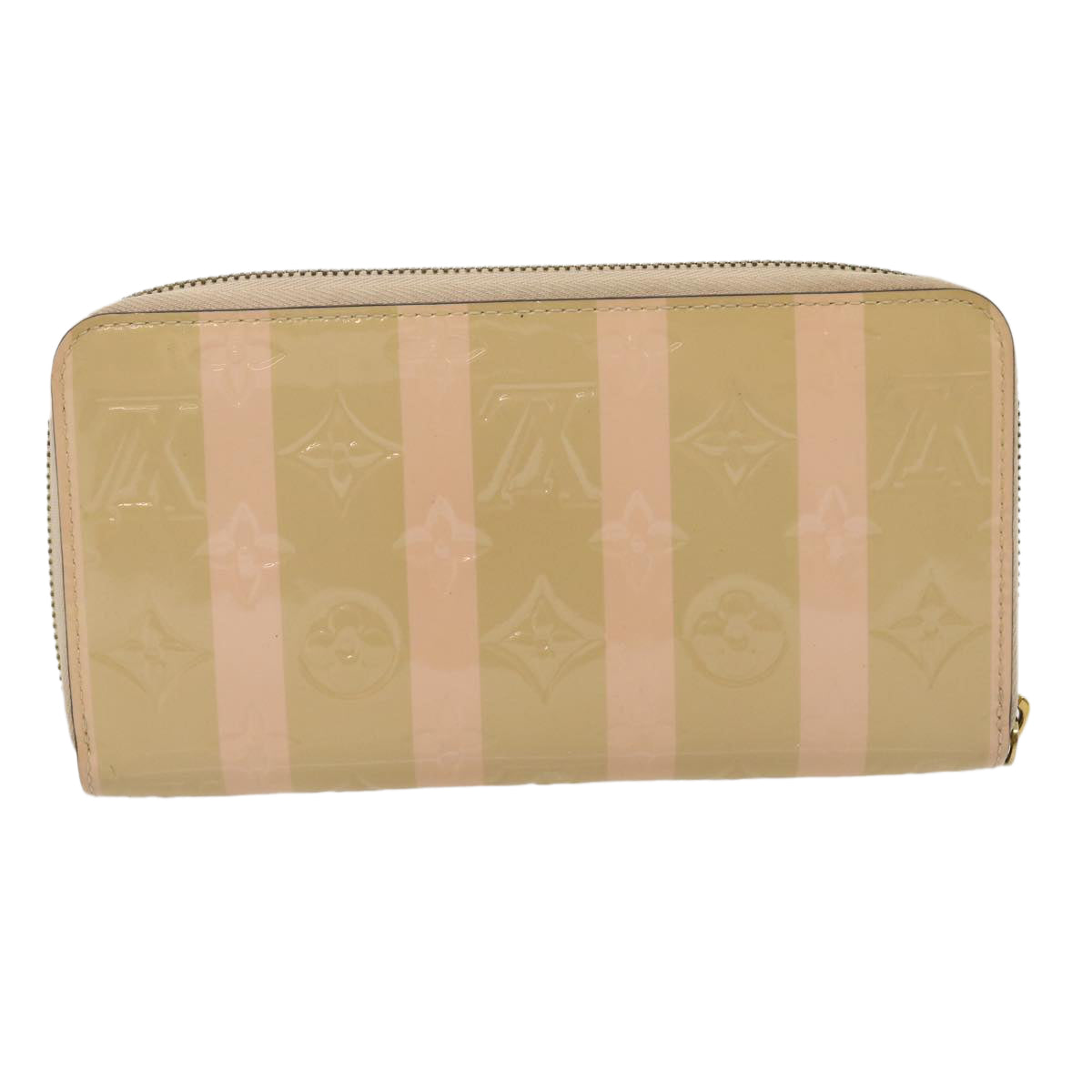 LOUIS VUITTON Vernis Rayure Zippy Wallet Long Wallet Beige M58037 30210