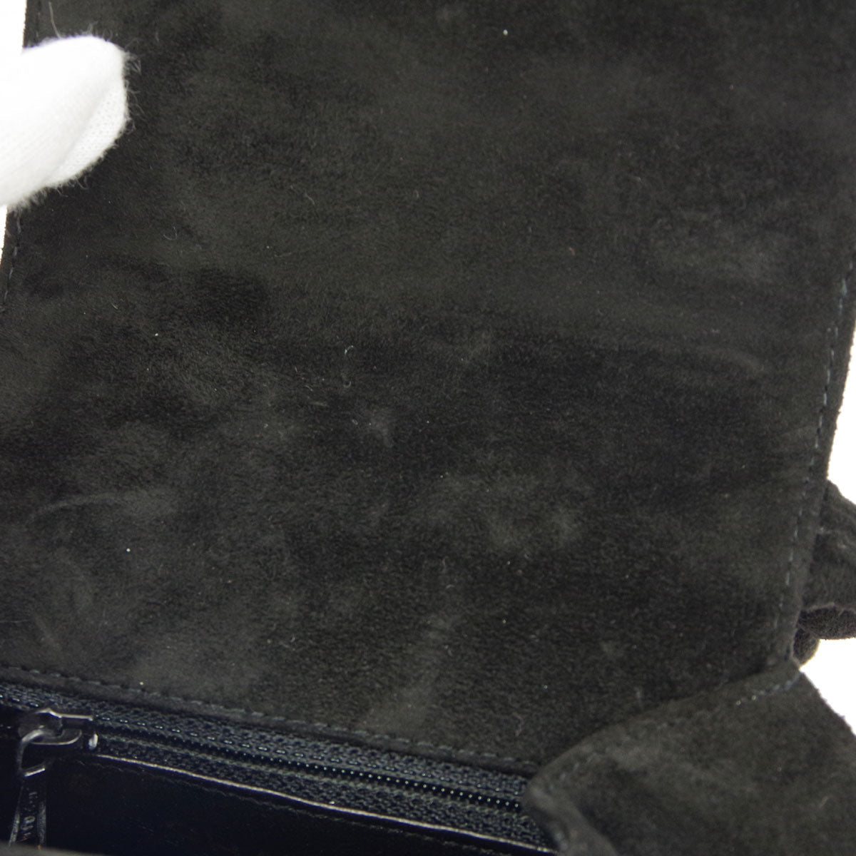 Luxury Chanel * 1996-1997 Black Suede Handbag