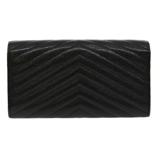 Luxury Chanel V stitch Long Wallet Caviar Skin Black CC  30285A