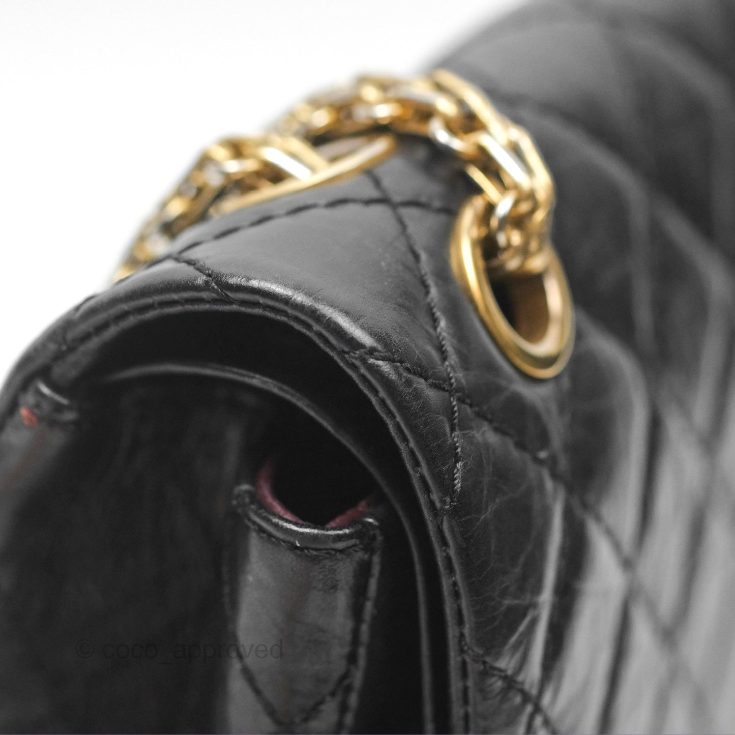 Chanel Reissue 225 Quilted Black Aged Calfskin Aged Gold Hardware