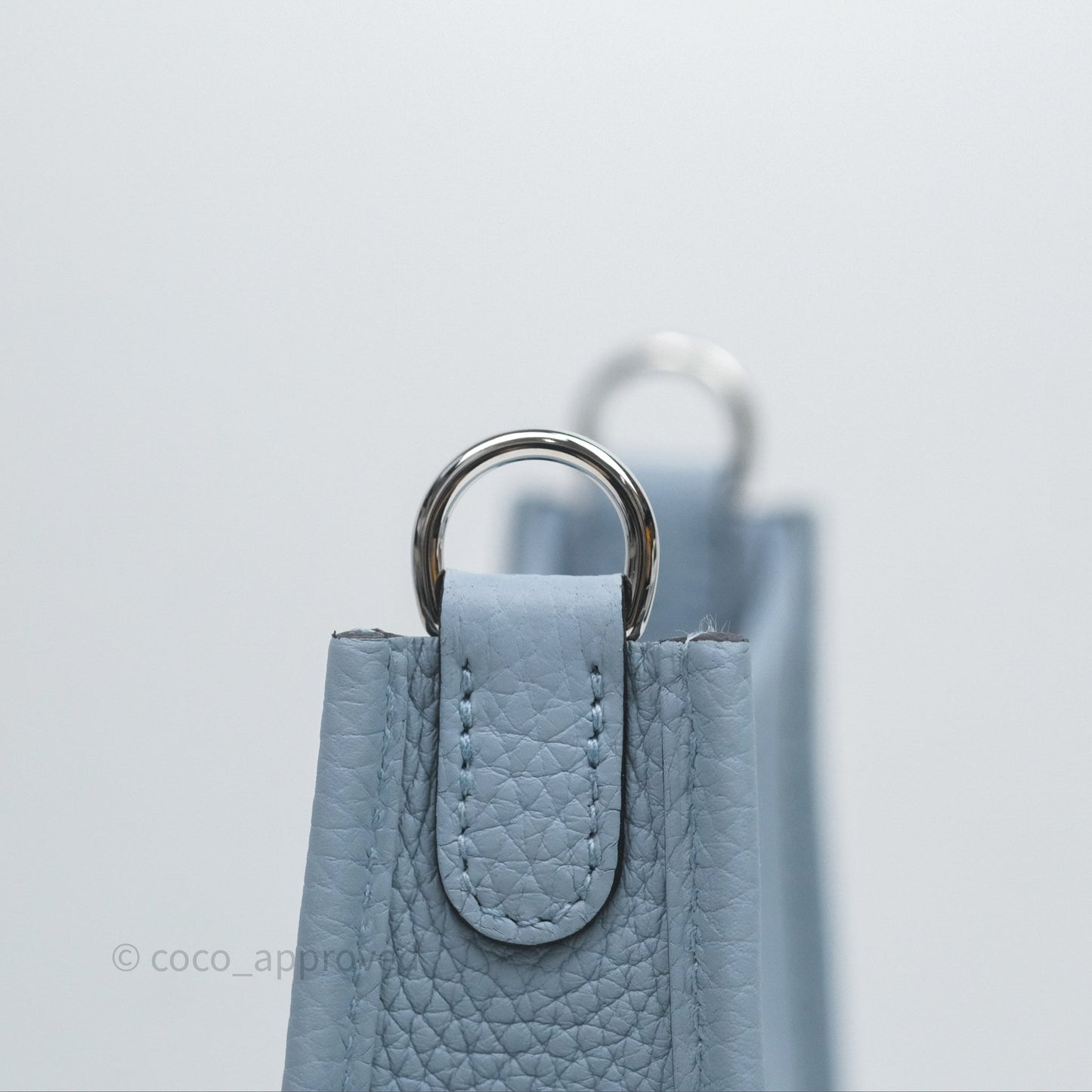 Hermès Mini Evelyne 16 Amazone Bleu Lin Taurillon Clemence Palladium Hardware