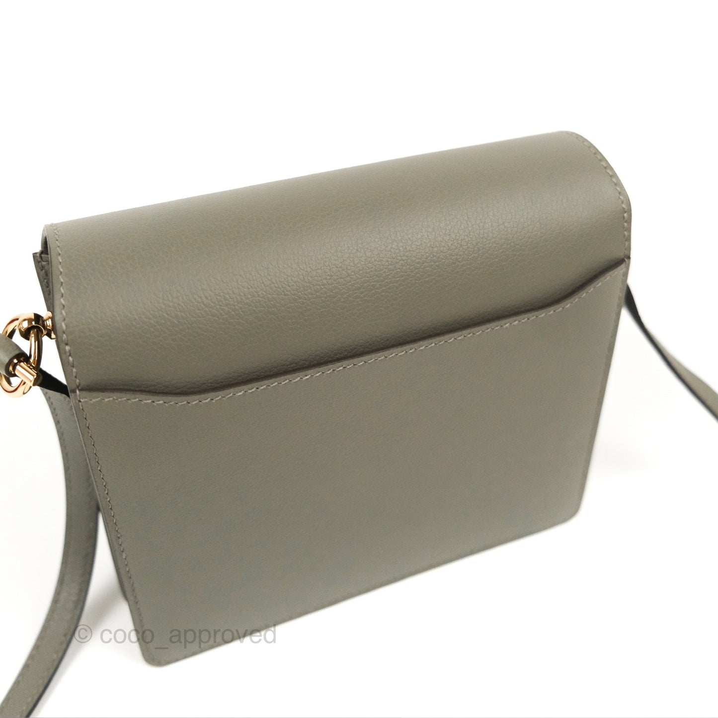 Hermès Roulis Mini 18 Gris Meyer 0L Evercolor Permabrass Hardware