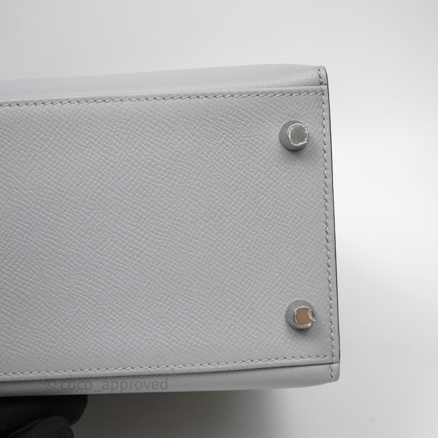 Hermès Kelly 28 Bleu Glacier 8U Epsom Palladium Hardware