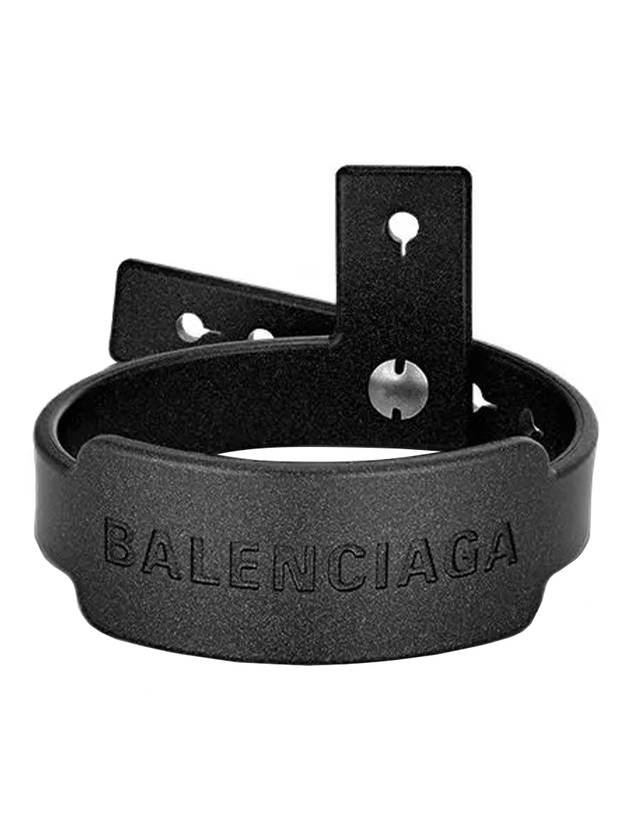 Luxury Balenciaga Logo Festival Bracelet Black