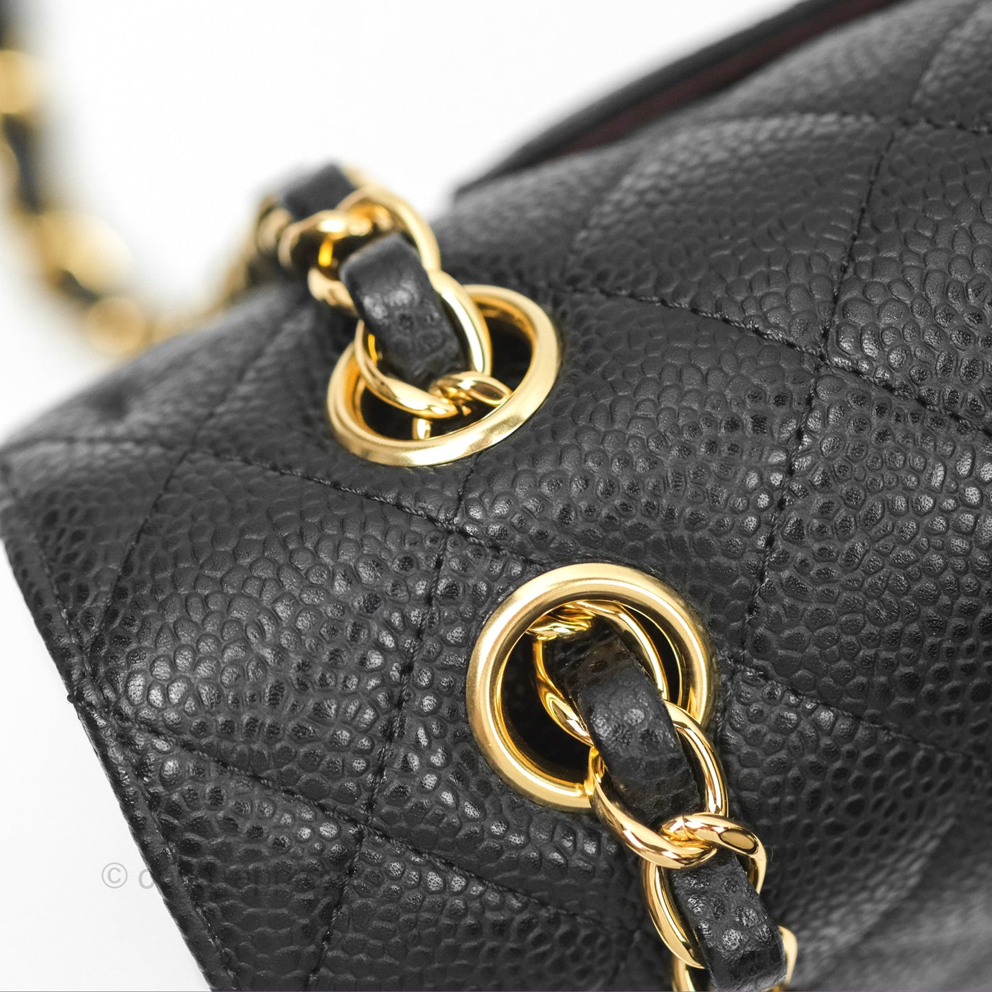 Chanel Classic M/L Medium Flap Quilted Black Caviar Gold Hardware
