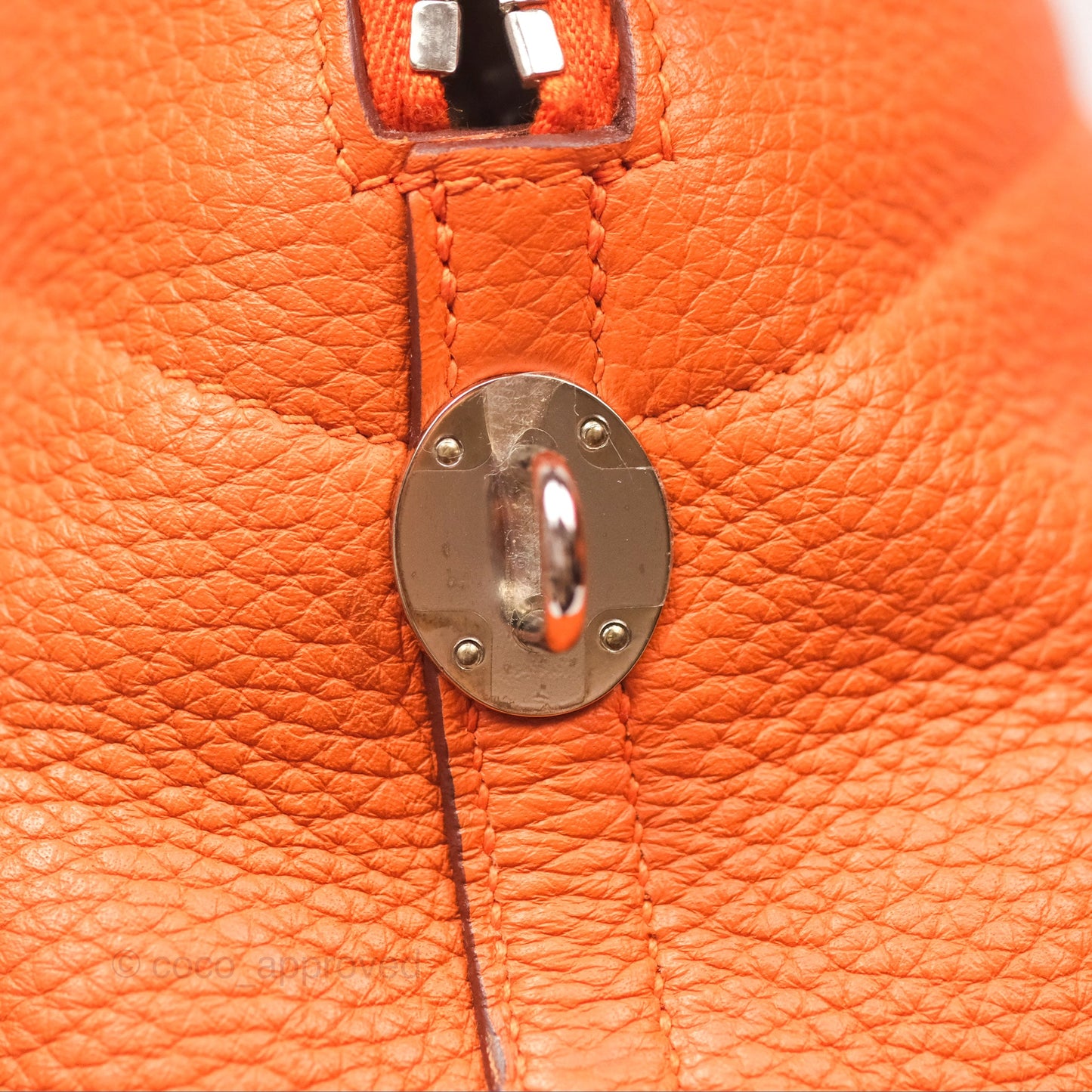 Hermès Bolide 31 Orange H Clemence Palladium Hardware