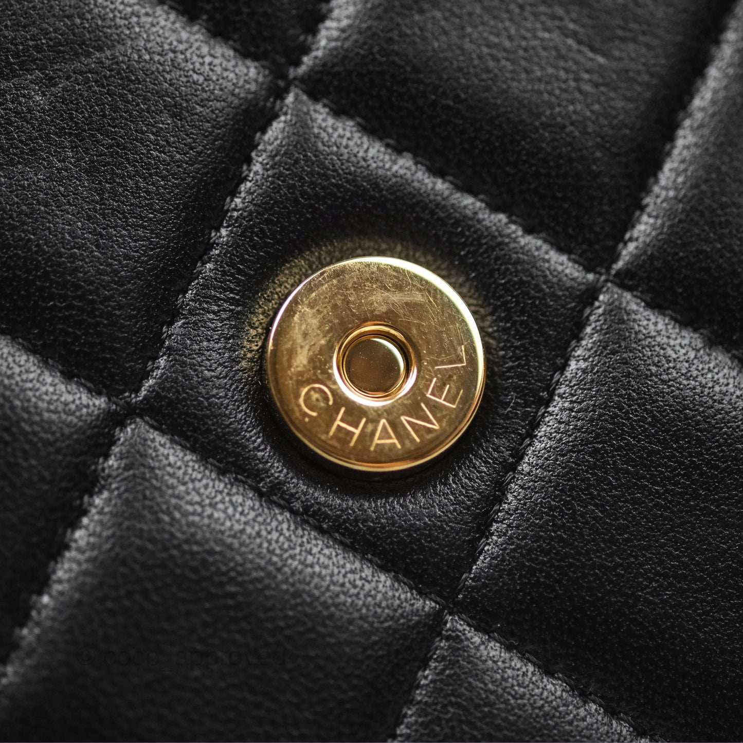 Chanel Quilted Classic WOC Black Lambskin Gold Hardware