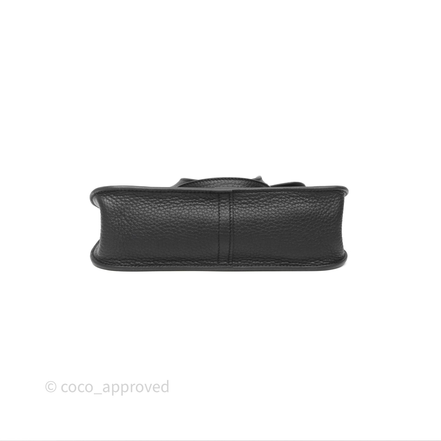 Hermès Halzan 25 Black Noir 89 Clemence Palladium Hardware