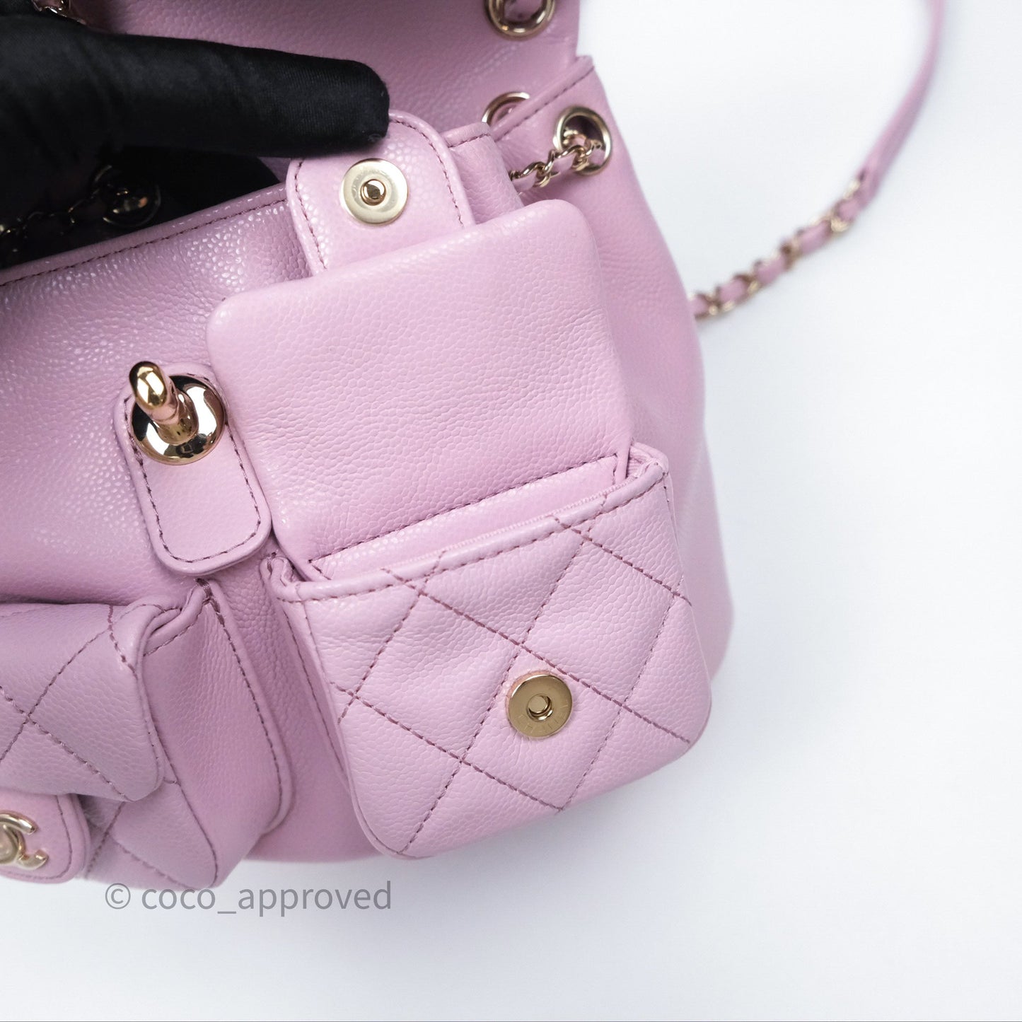 Chanel Mini Duma Backpack Pink Lilac Caviar Gold Hardware