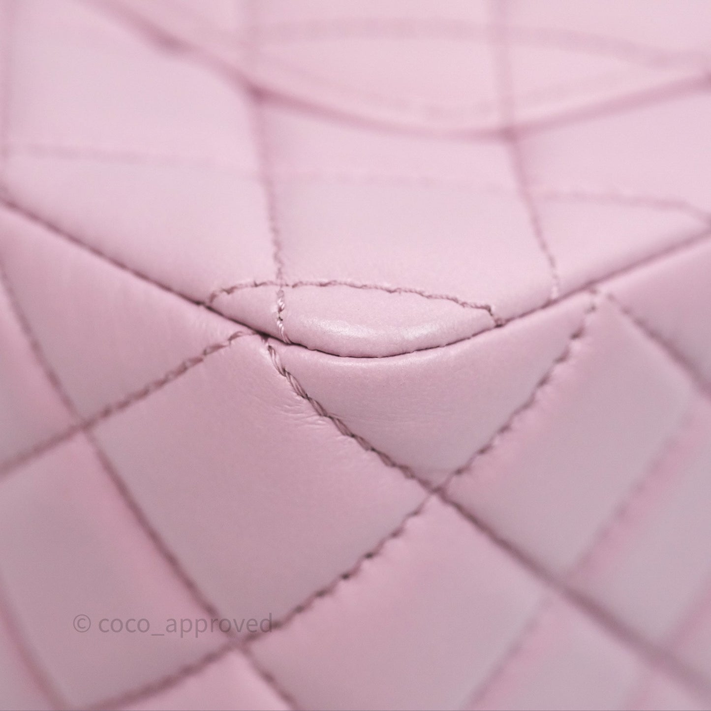 Chanel Logo Top Handle Mini Rectangular Flap Bag Pink Lambskin Gold Hardware