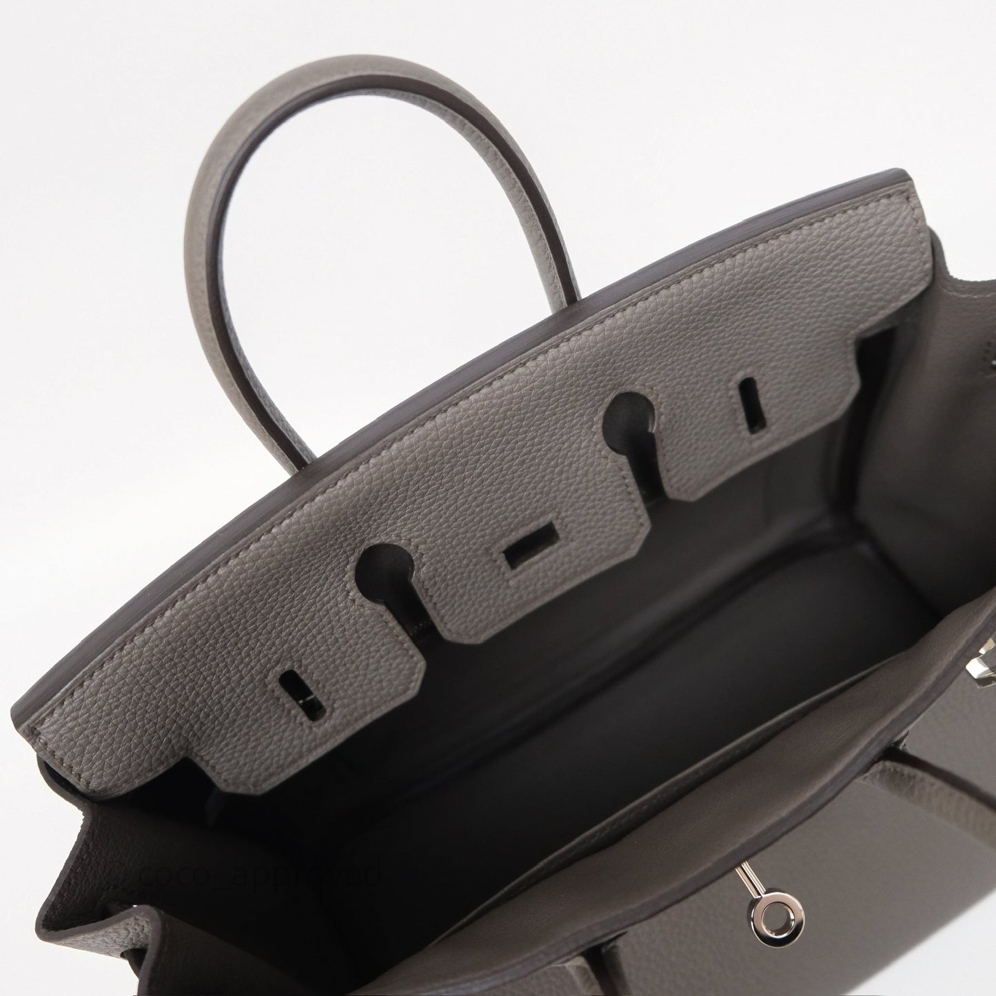 Hermès Birkin 25 Retourne Gris Etain 8F Togo Palladium Hardware