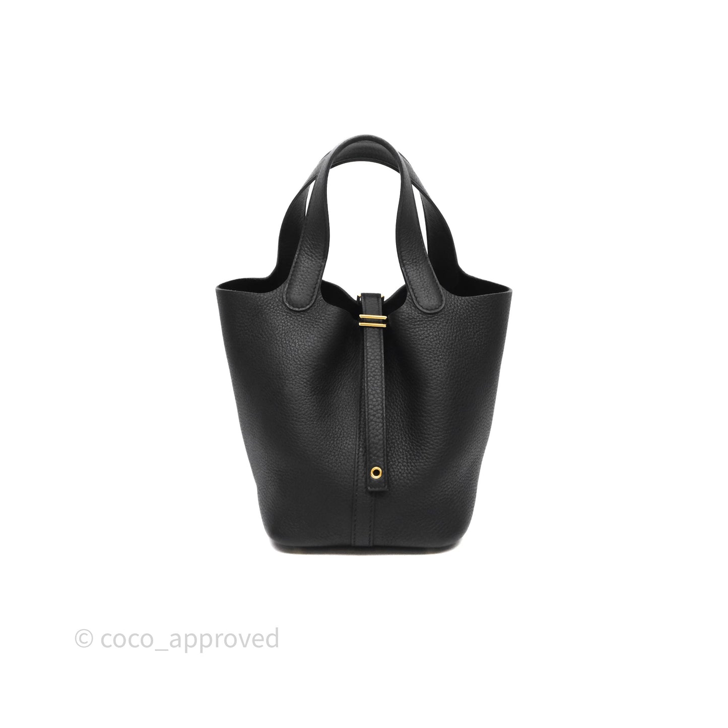Hermès Picotin Lock 18 Noir Black 89 Clemence Gold Hardware