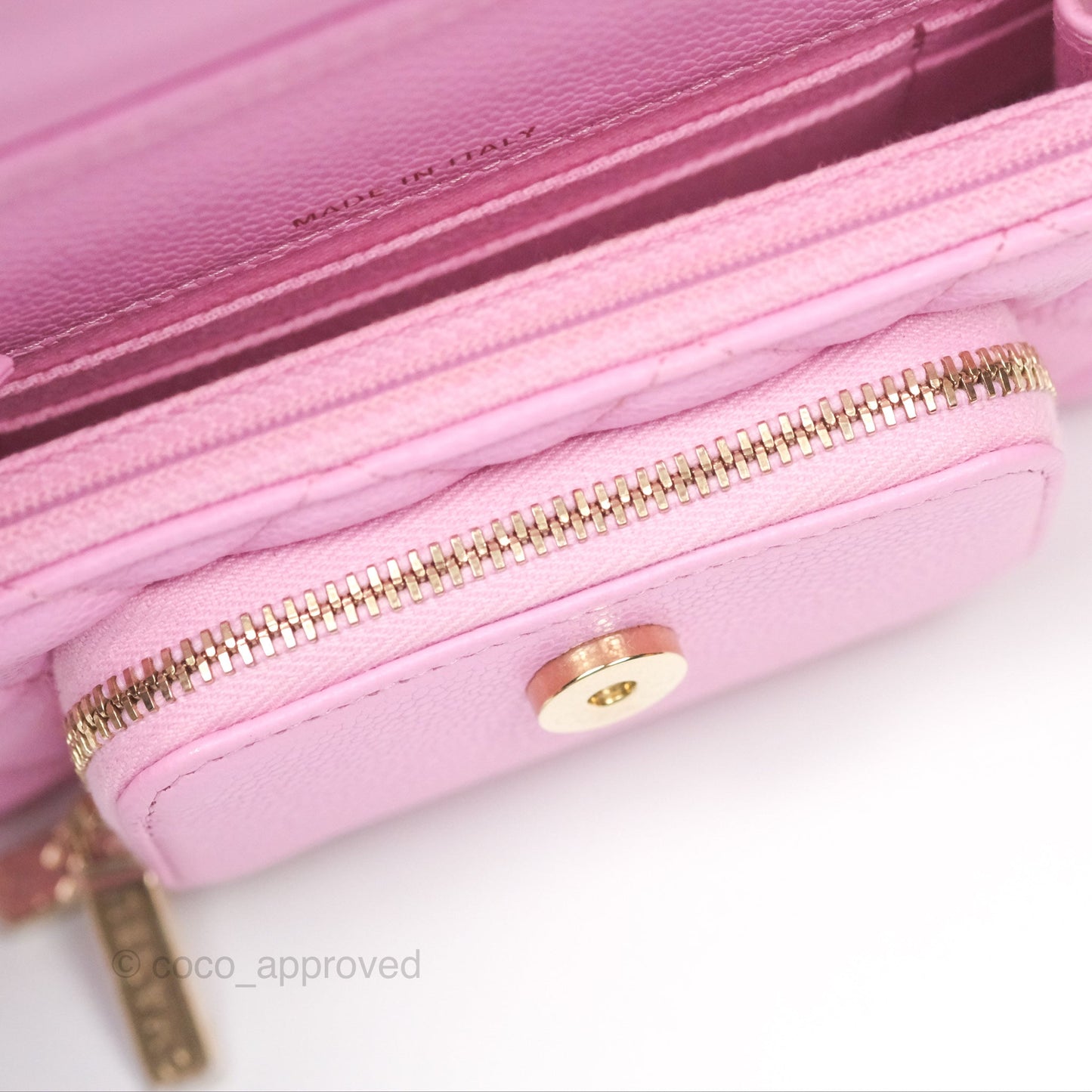 Chanel Business Affinity Clutch With Chain Pink Caviar Gold Hardware