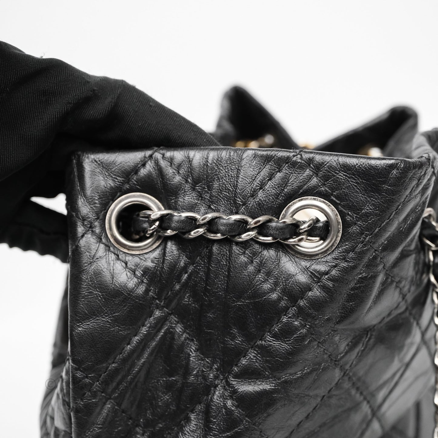 Chanel Small Gabrielle Backpack Black Aged Calfskin