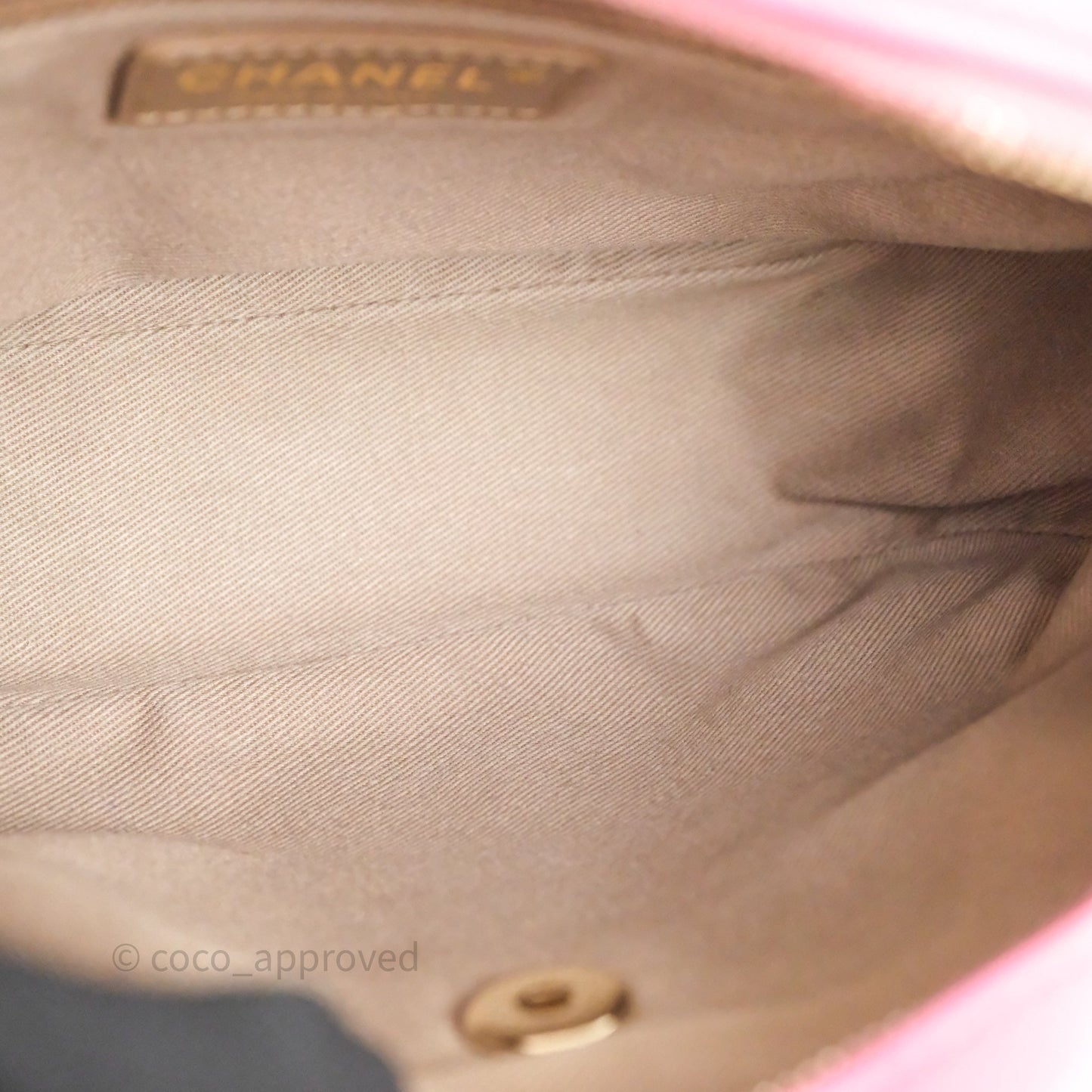 Chanel Camera Bag Pink Calfskin Aged Gold Hardware