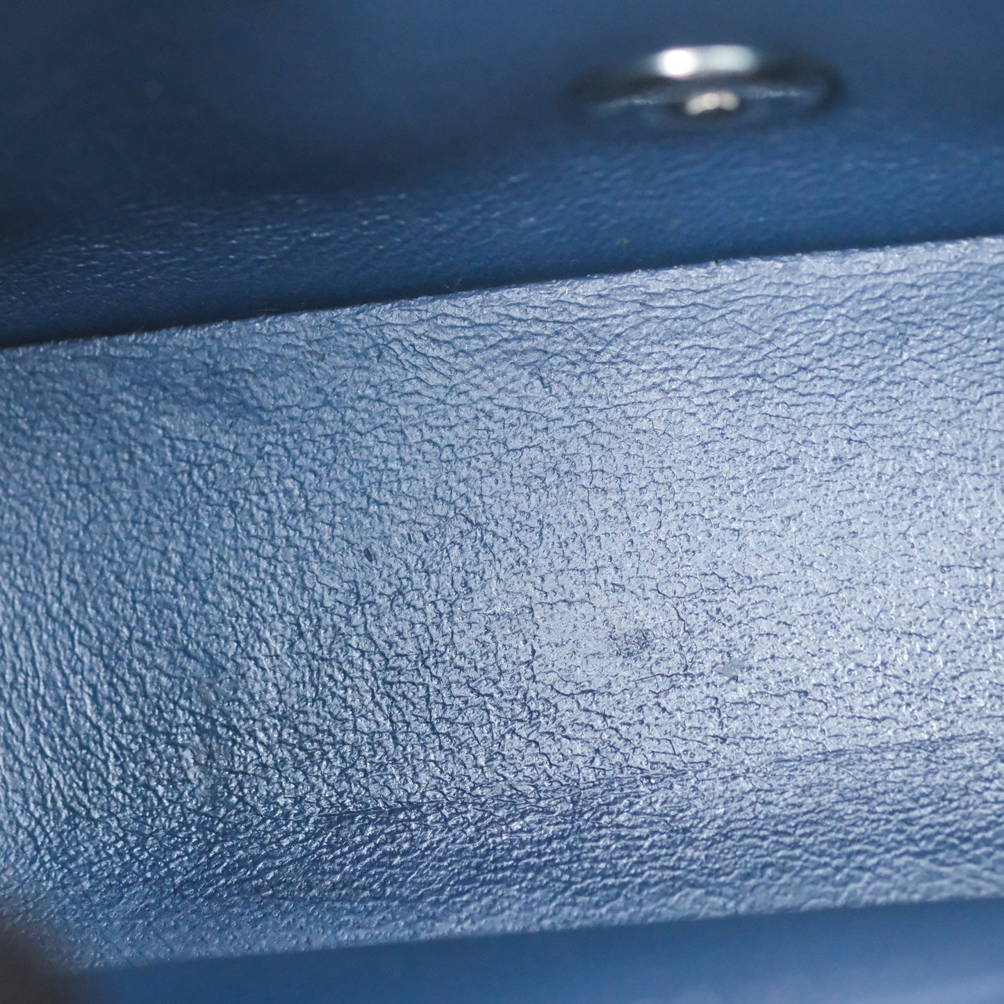 Chanel Mini Square Flap Quilted Navy Caviar Silver Hardware