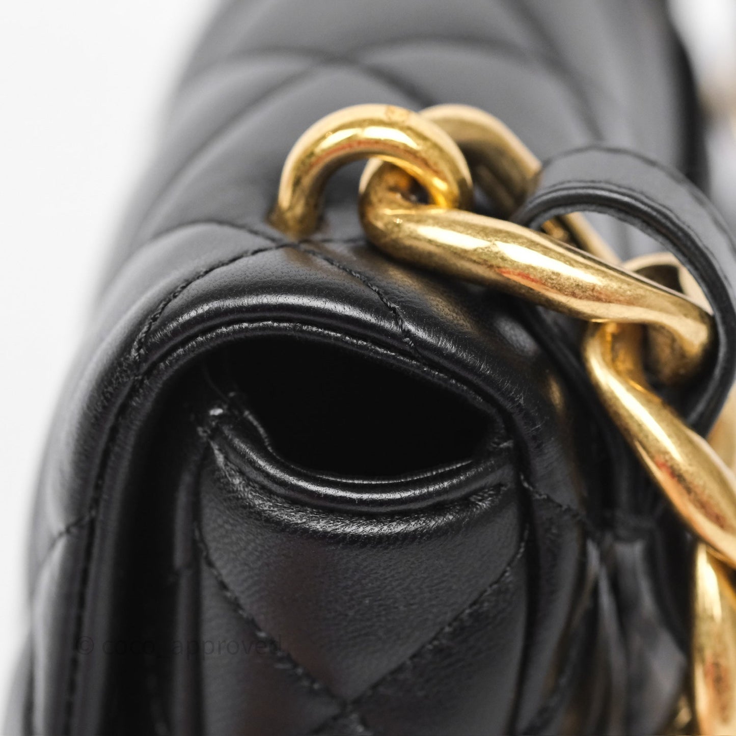 Chanel Small Funky Town Black Lambskin Aged Gold Hardware