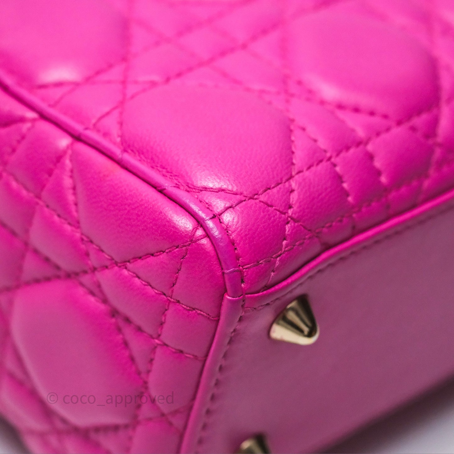 Christian Dior Small Lady Dior My ABCDior Magenta Cannage Lambskin