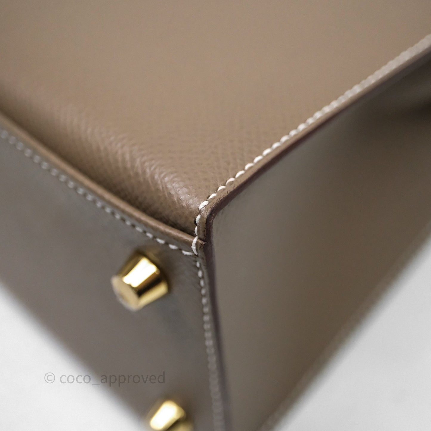 Hermes Kelly 25 Etoupe 18 Epsom Gold Hardware