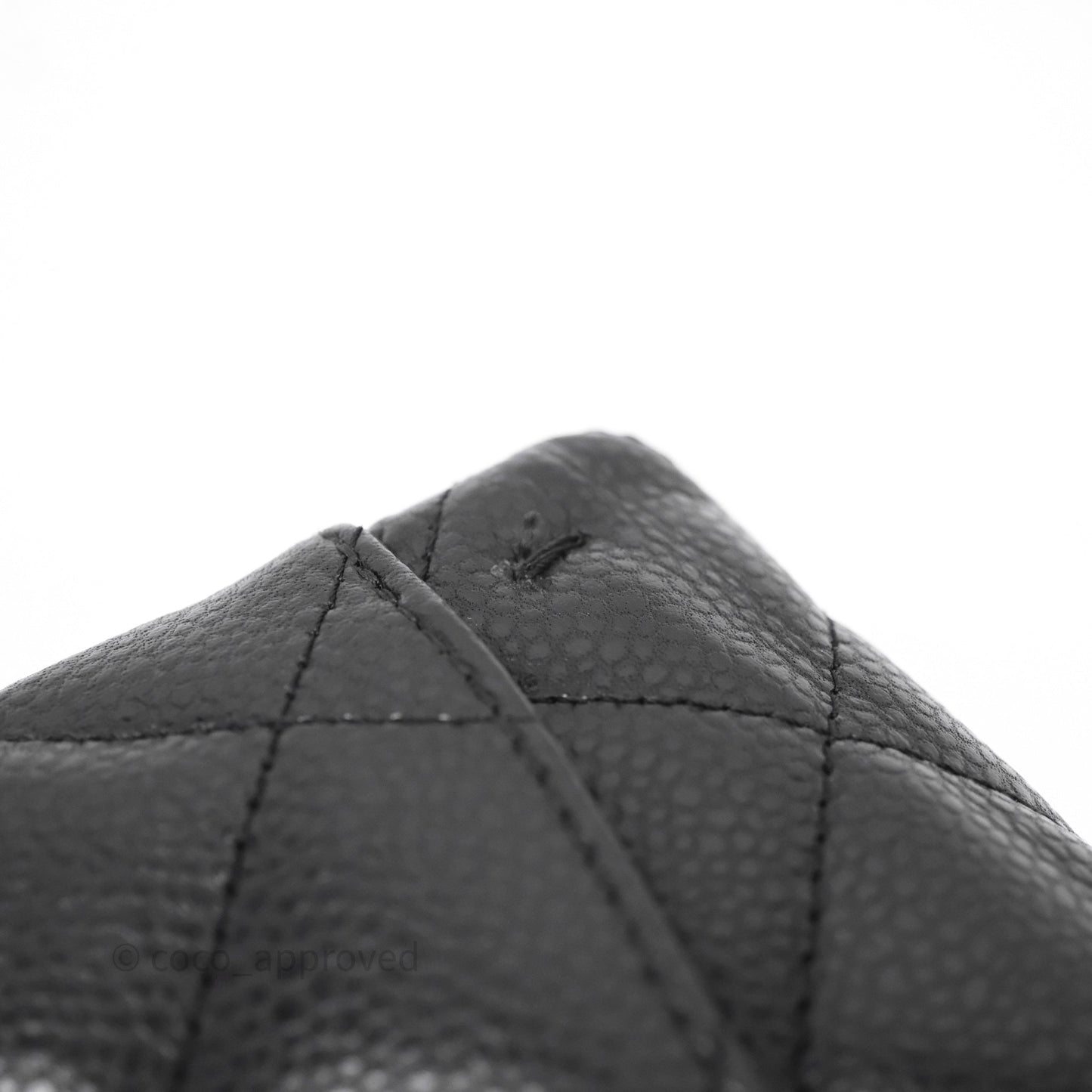 Chanel Quilted Clutch with Chain Black Caviar Silver Hardware