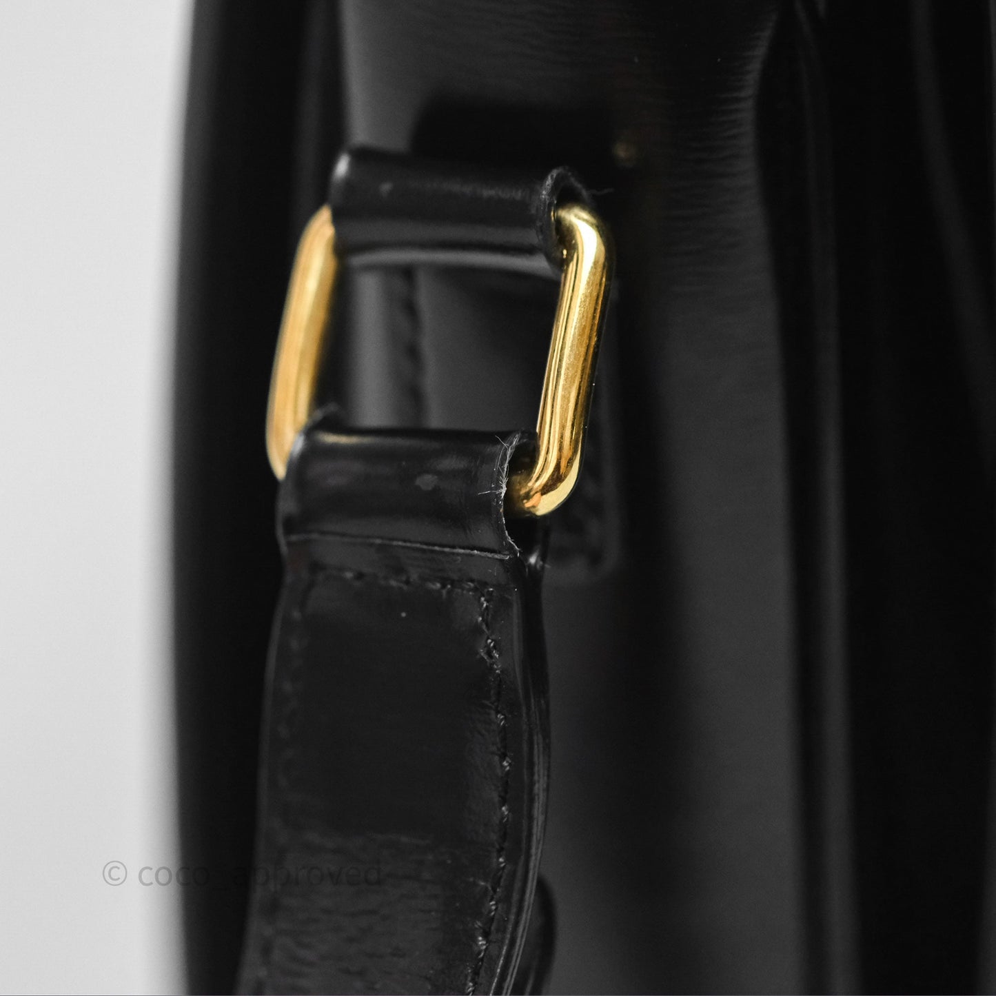 Celine Medium Triomphe Black Shiny Calfskin
