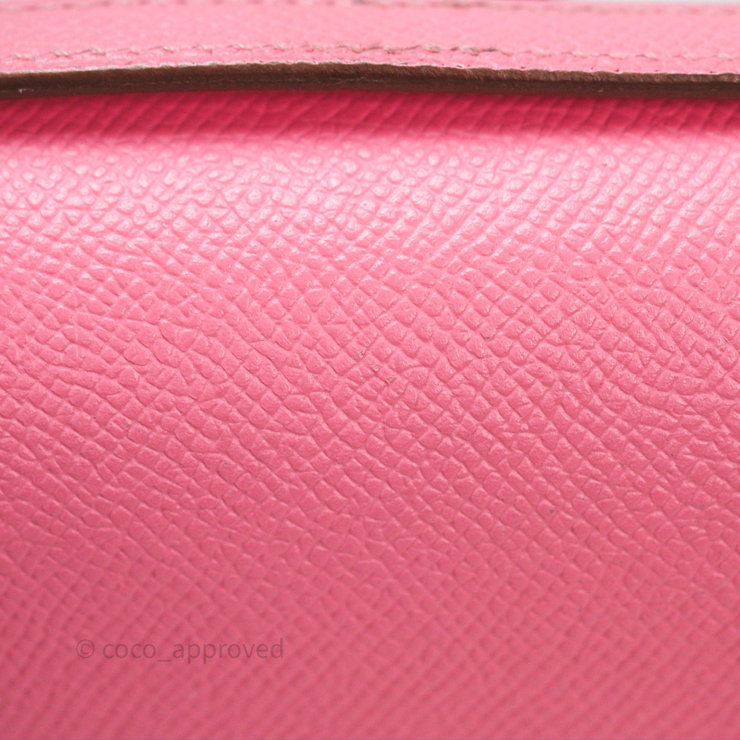 Hermès Constance Mini 18cm Rose d'ete Epsom Palladium Hardware