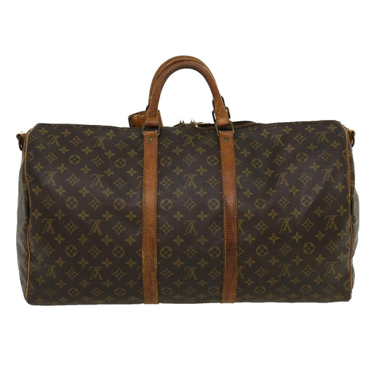 LOUIS VUITTON Monogram Keepall Bandouliere 55 Boston Bag M41414 LV 30582