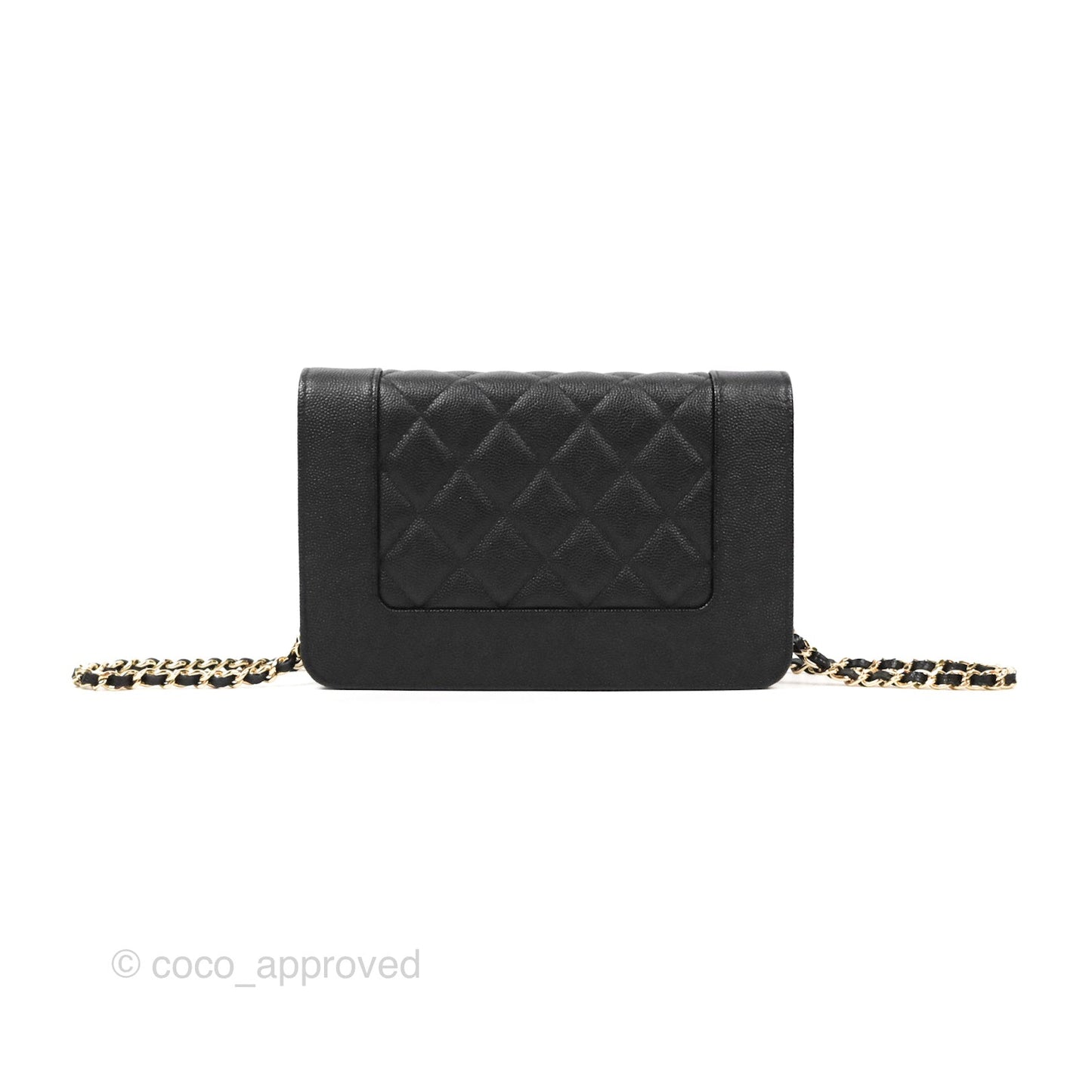 Chanel Mademoiselle WOC Black Caviar Gold Hardware