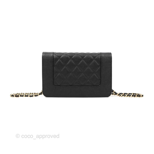 Chanel Mademoiselle WOC Black Caviar Gold Hardware