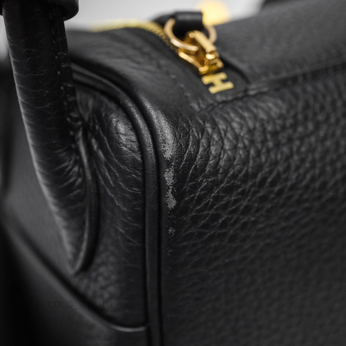 Hermès Mini Lindy 20 Caban 3Y Clemence Gold Hardware