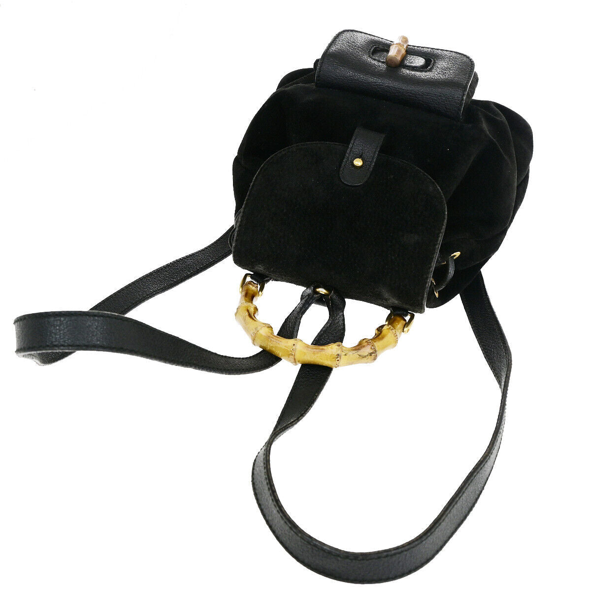 Luxury Gucci Trending 2025 Bamboo  Suede Backpack Bag ()