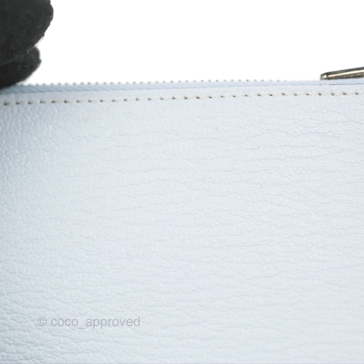 Hermès Roulis Slim Wallet Bleu Brume Chevre Mysore Palladium Hardware