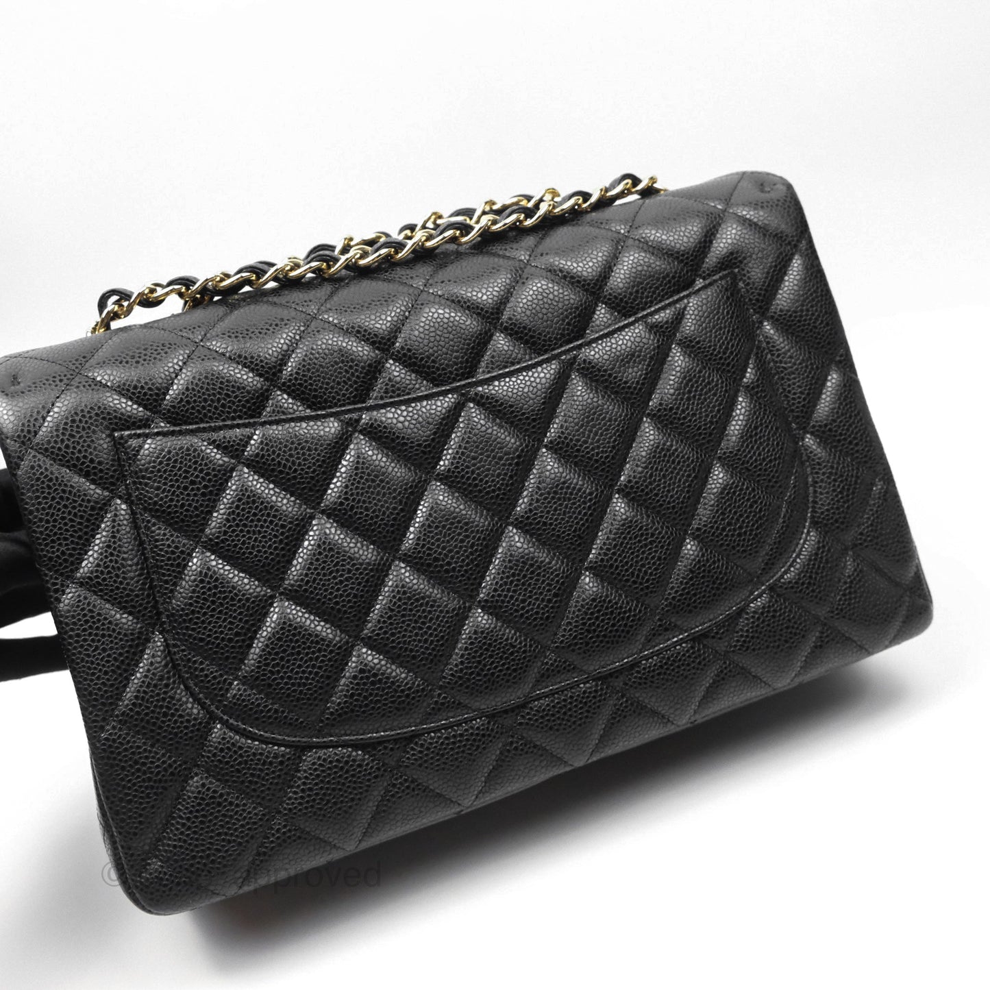 Chanel Jumbo Single Flap Black Caviar Gold Hardware
