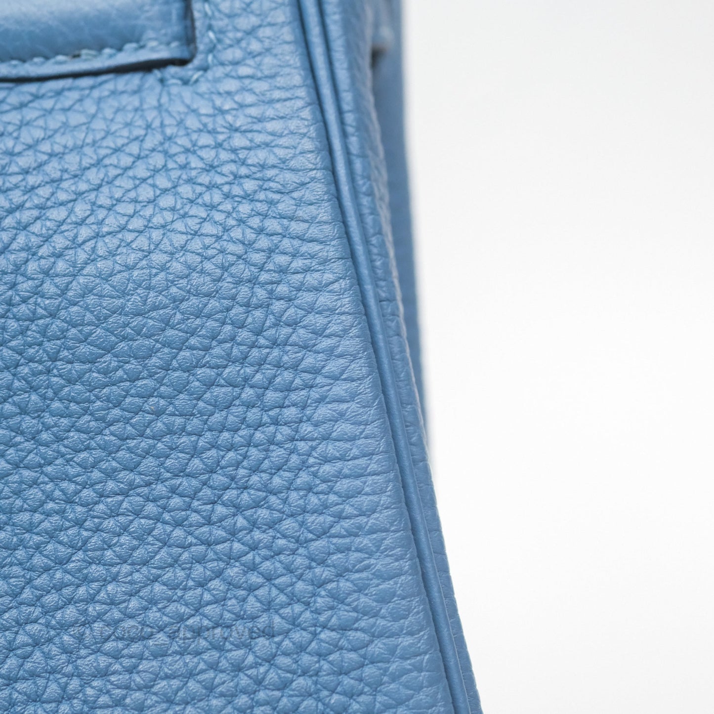 Hermes Kelly 25 Togo Bleu Azur 7R Gold Hardware