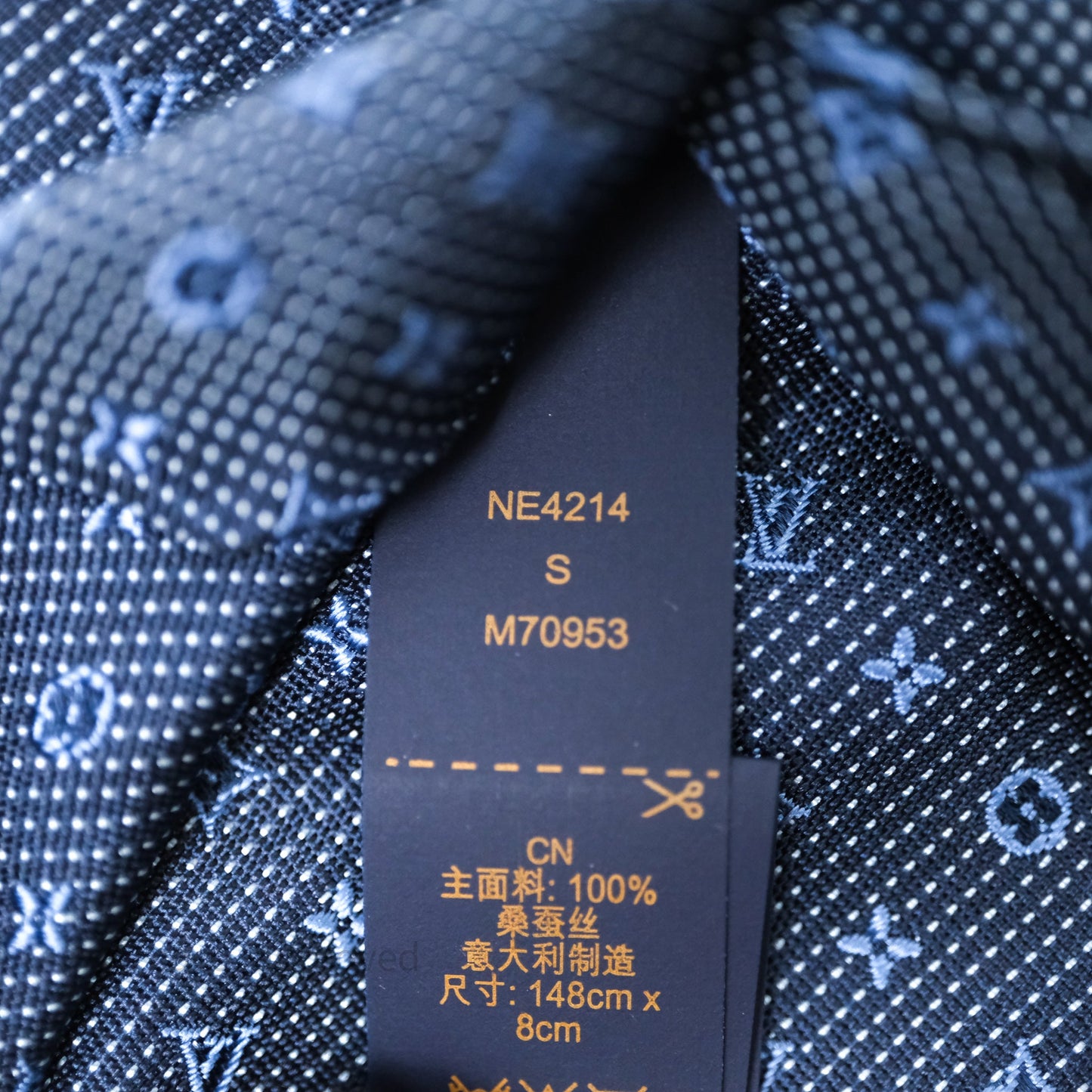 Louis Vuitton Monogram Classic Tie Blue
