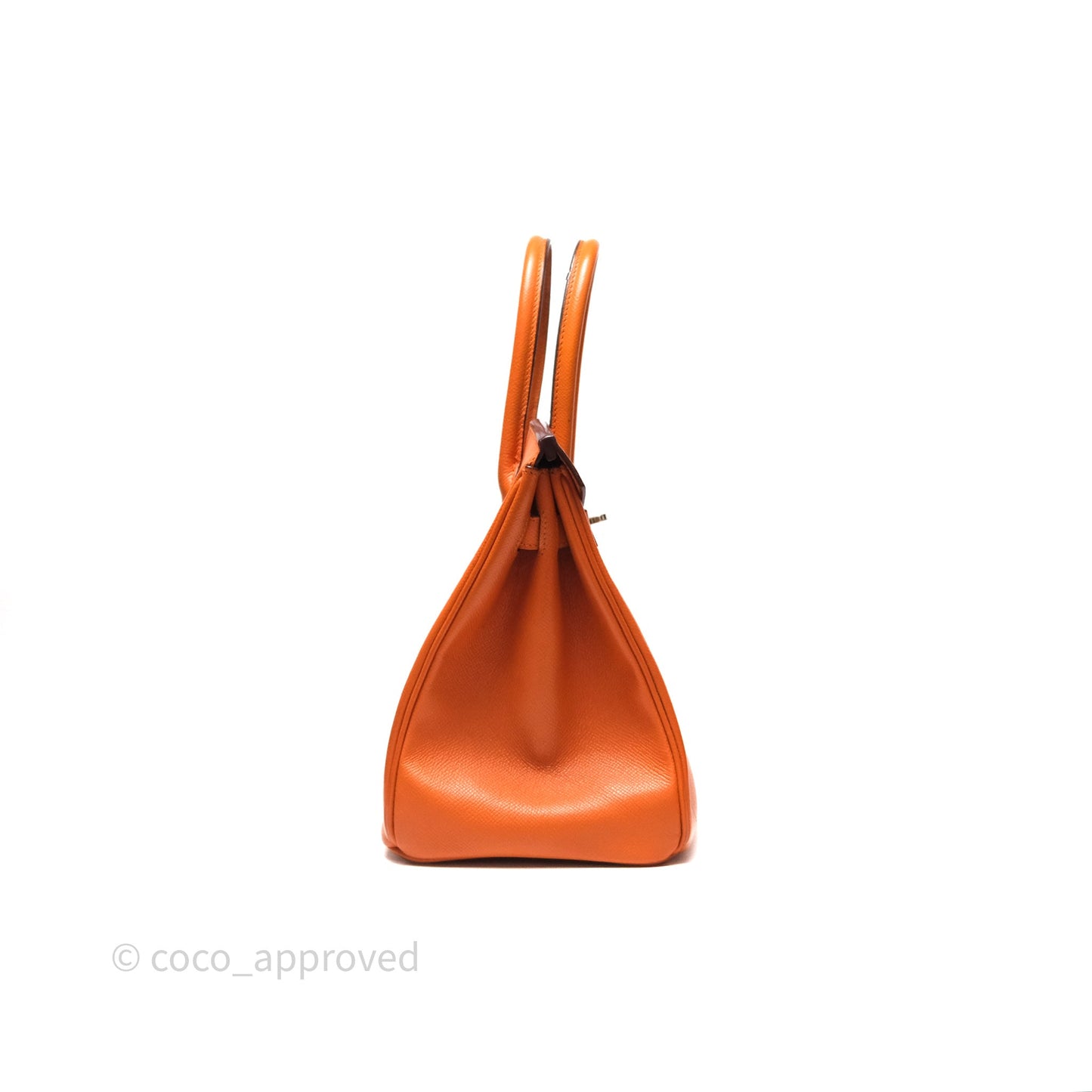 Hermès Birkin 30 Retourne Orange Epsom Palladium Hardware