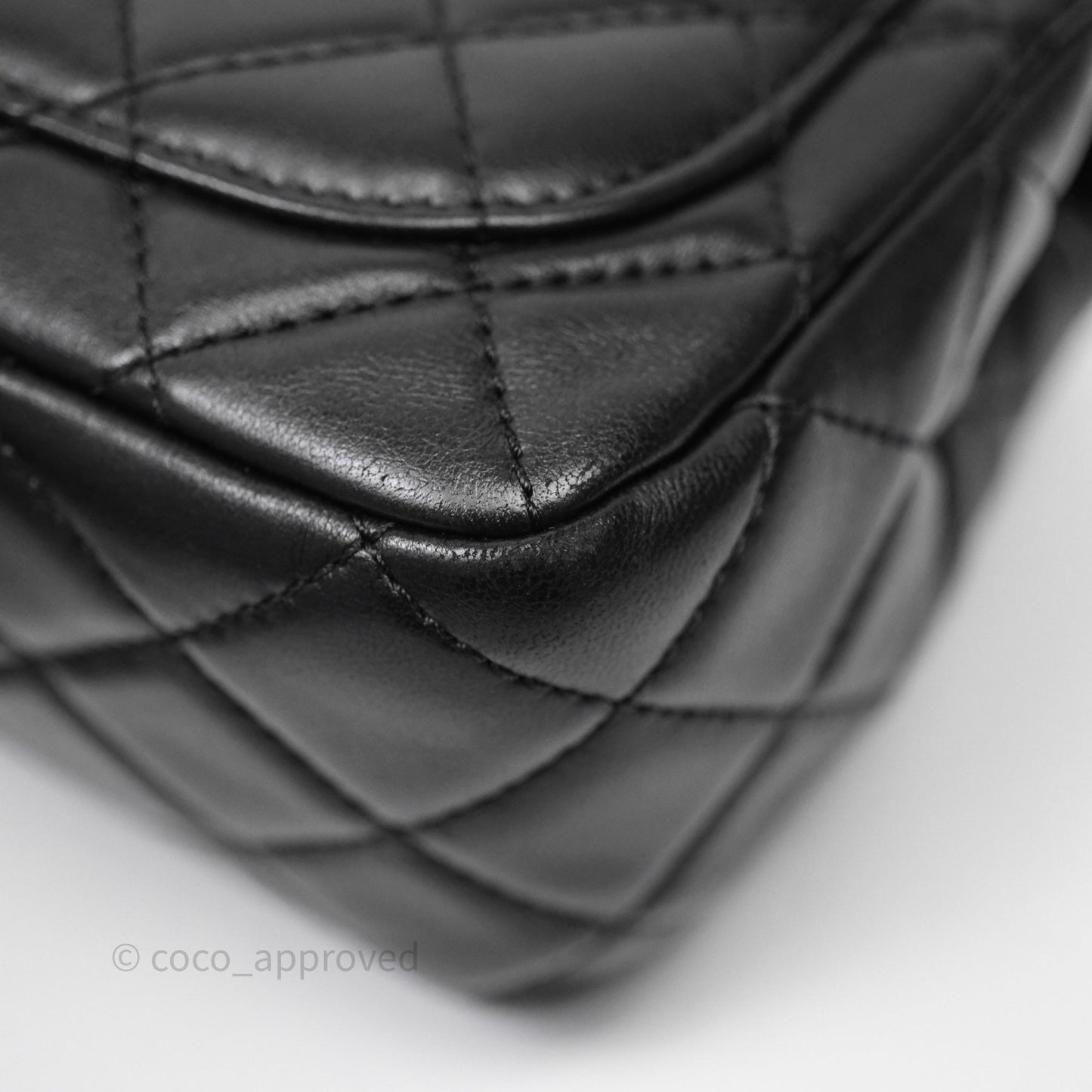 Chanel Pearl Crush Mini Square Quilted Black Lambskin Aged Gold Hardware
