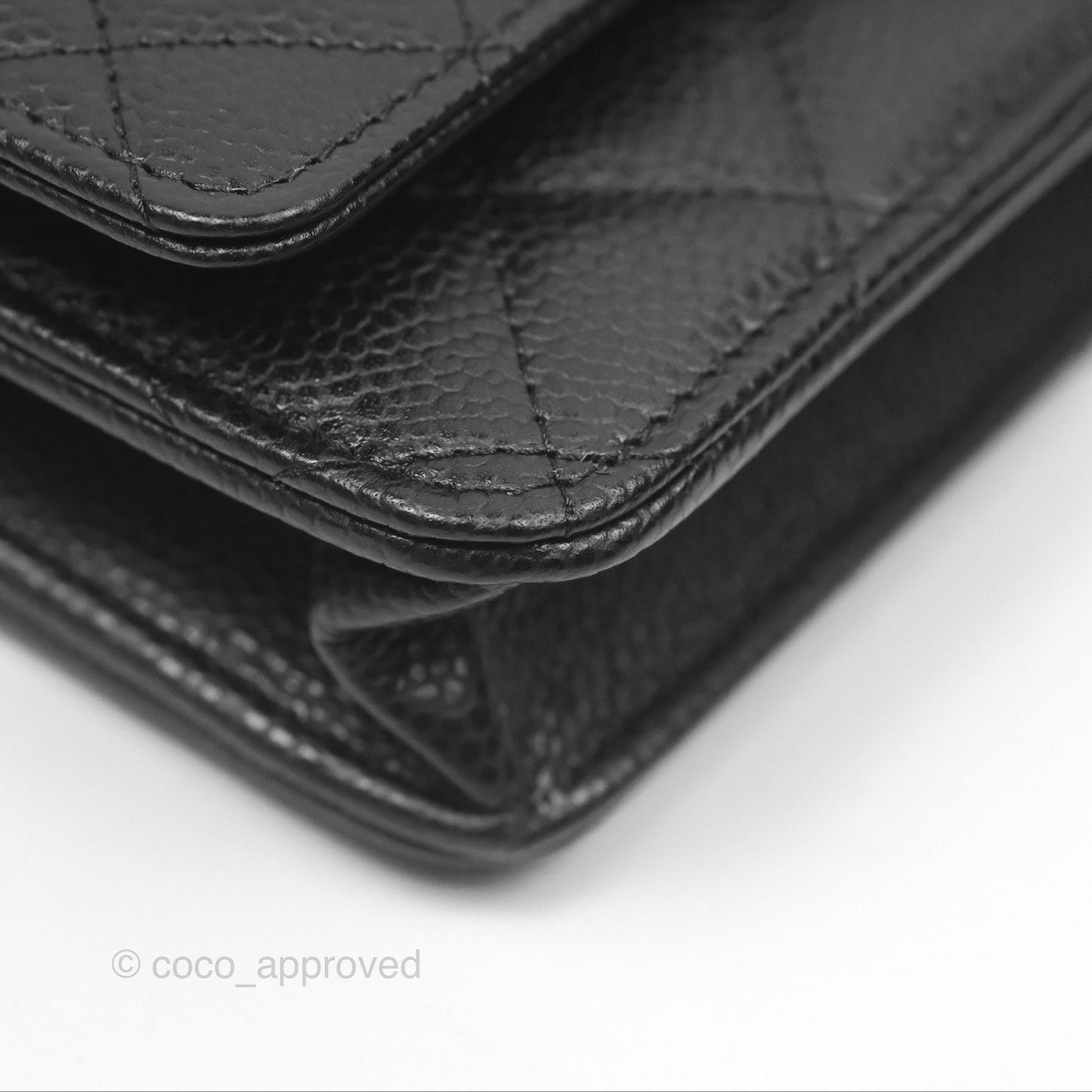 Chanel Quilted Classic WOC Black Caviar Silver Hardware