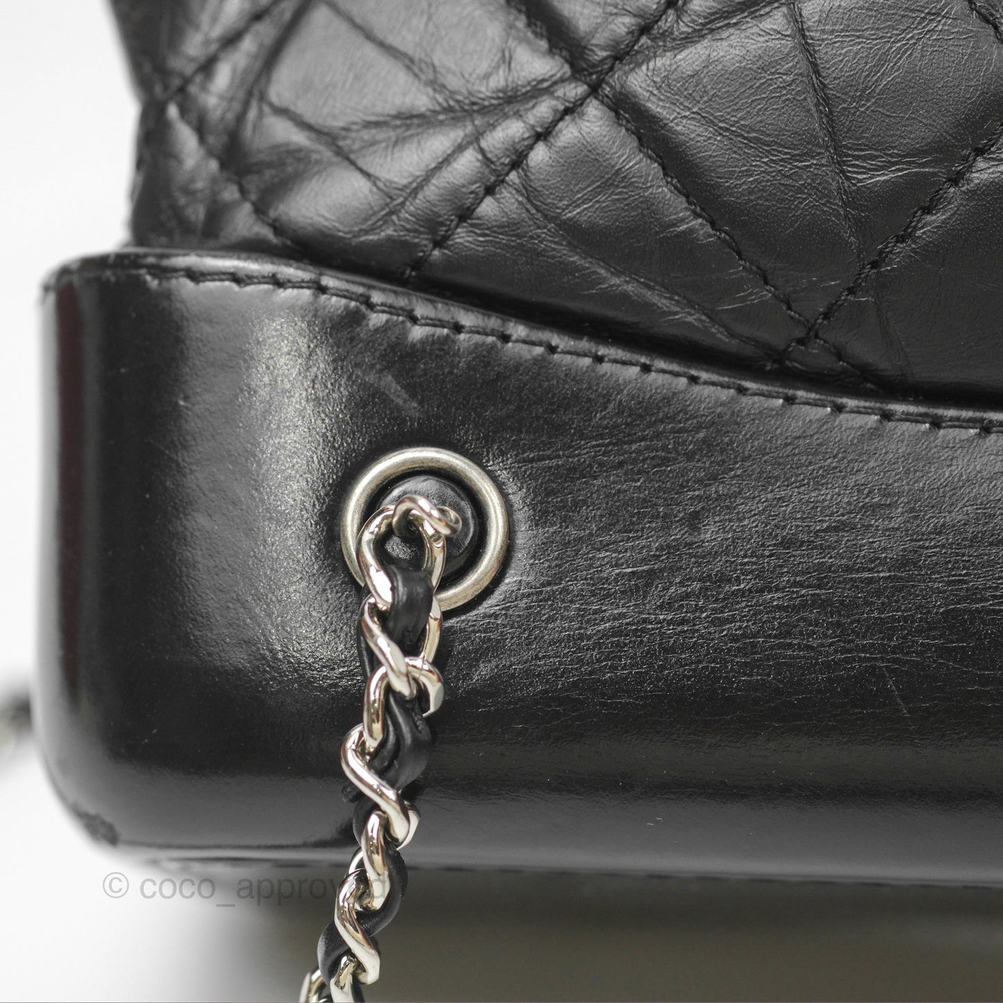 Chanel Small Gabrielle Backpack Black Aged Calfskin