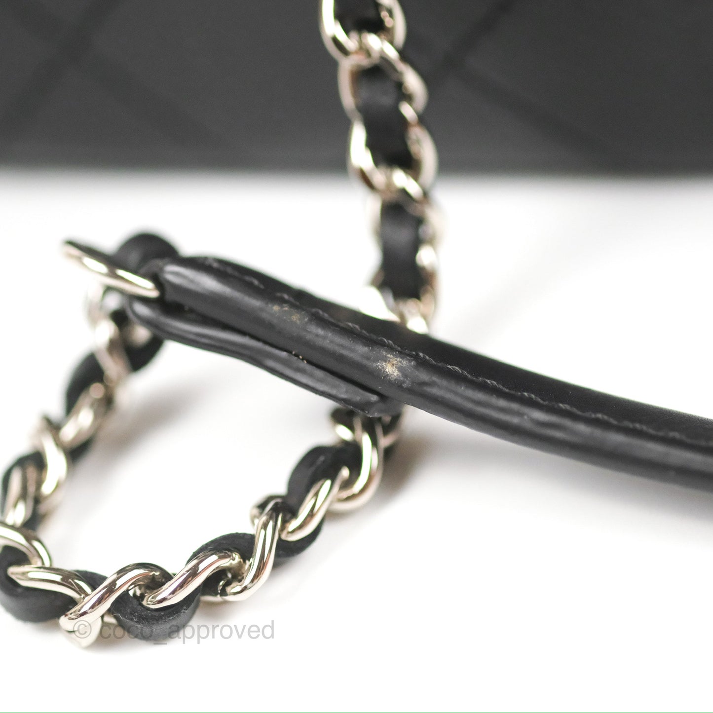 Chanel Flat Quilted Boston Bag Black Calfskin Silver Hardware