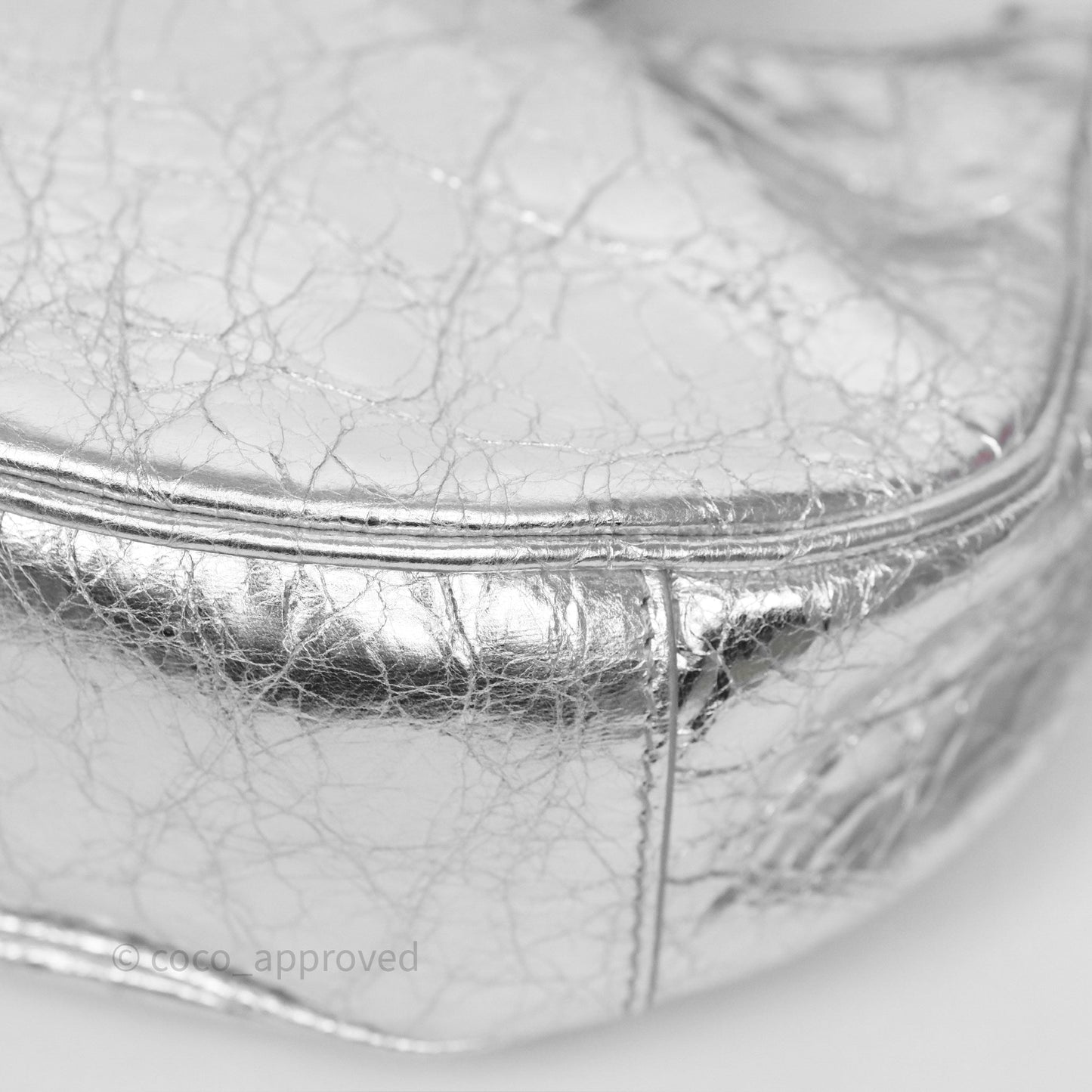 Balenciaga Le Cagole Shoulder Bag Metallic Silver