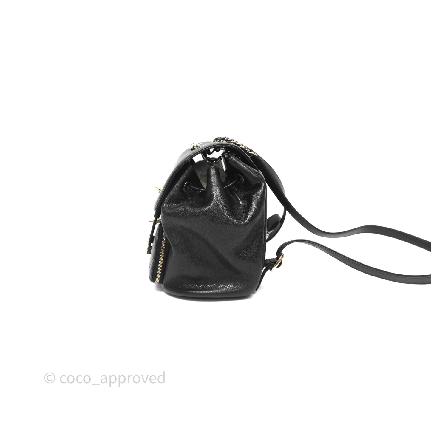 Chanel Quilted Mini Business Affinity Backpack Black Caviar Gold Hardware