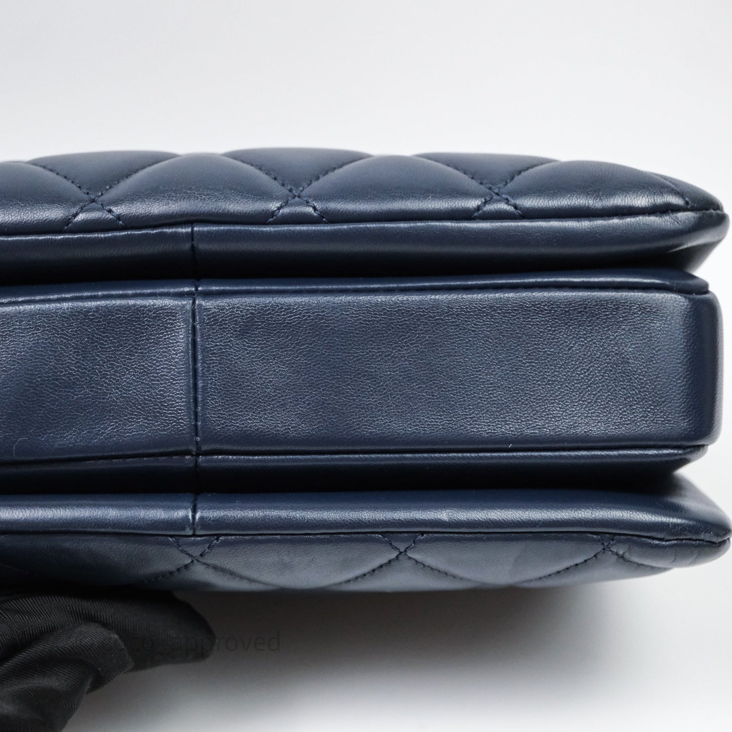 Chanel Small Trendy CC Navy Lambskin Gold Hardware