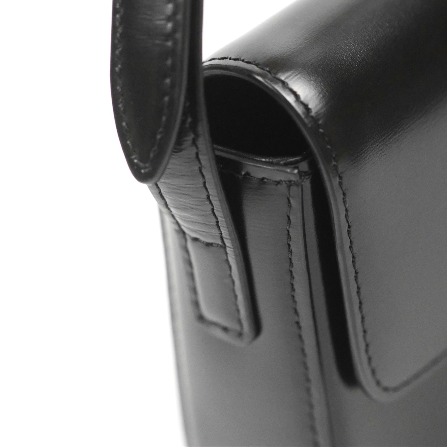 Celine Triomphe Shoulder Bag Black Calfskin