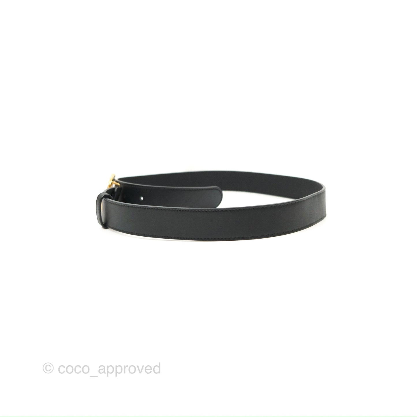 Gucci Double GG 20mm Belt Black Calfskin 85 34