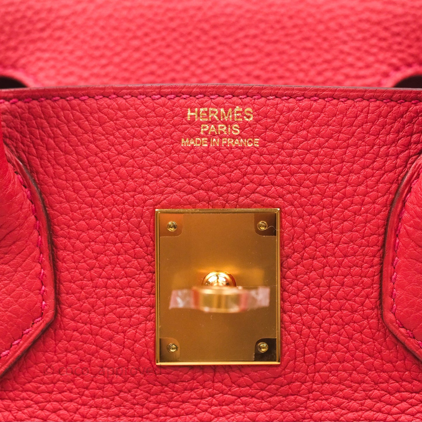 Hermès Birkin 30 Retourne Geranium D5 Togo Gold Hardware